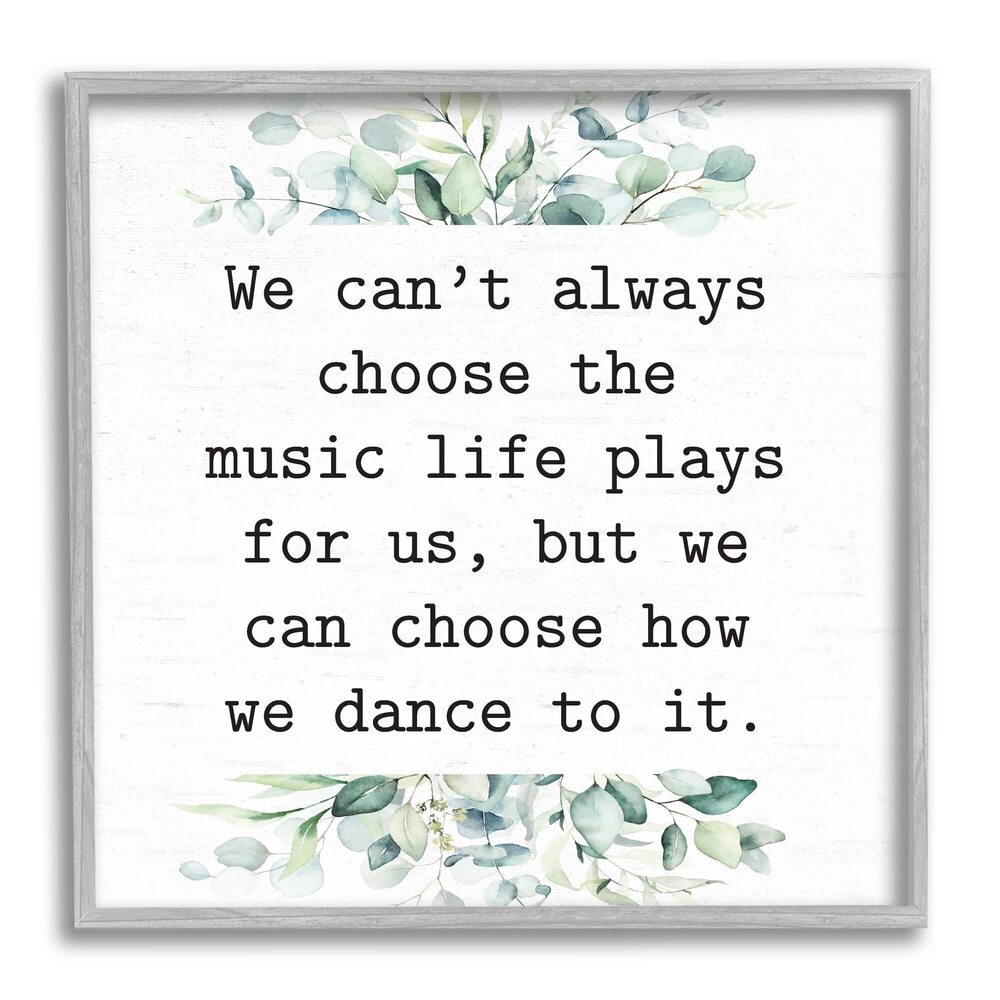 2388 Inspirational Music Life Quote Mixed Botanicals Arrangement, Design by